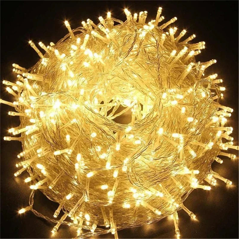 LED Garland String Lights 10M 30M 50M 100M Christmas Tree Wedding Decoration Waterproof Fairy Light Indoor Outdoor 220V EU Lamp