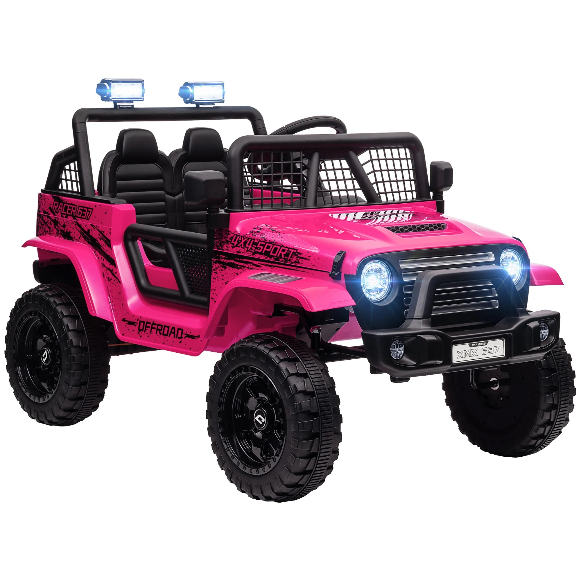 12V Kids Electric Ride On Truck with Parental Remote Control Spring Suspension 3 Speeds Ages 3-6