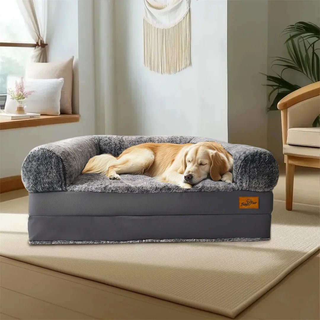 180cm Human Size Giant Dog Bed Calming Plush Orthopedic Foldable Waterproof for Winter Warmth