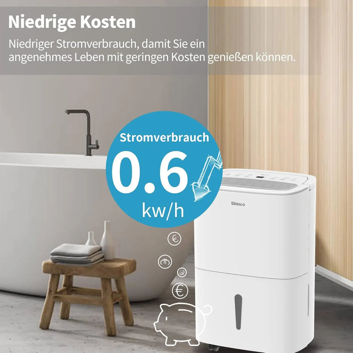 30L per Day Dehumidifier with WiFi, 24-Hour Timer and Laundry Drying
