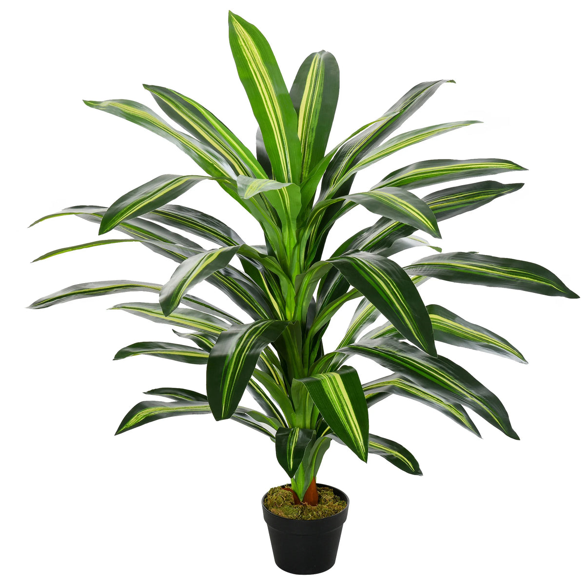 Artificial Dracaena Plant 110cm/3.6ft Fake Potted Tree for Home or Office