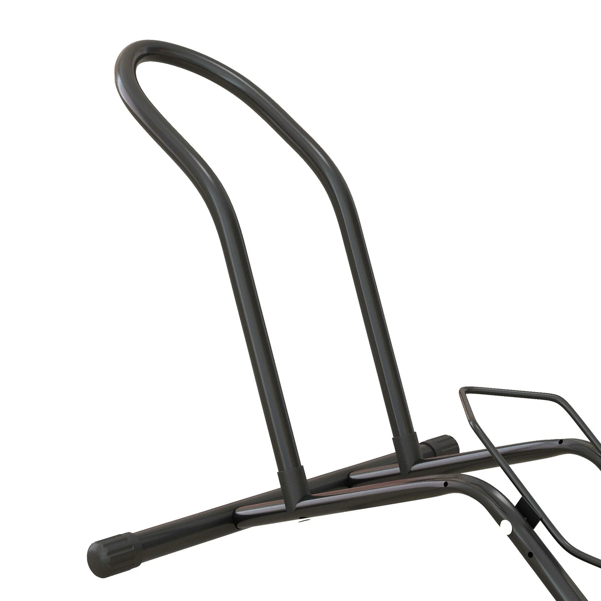Bike Floor Stand with Auto-Locking Tilt, for Tyres up to 8.5cm, Black
