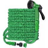 100ft Expandable Garden Hose 3/4 and 1/2 Fittings 7 Function Spray Nozzle Lightweight Flexible for Watering Cleaning
