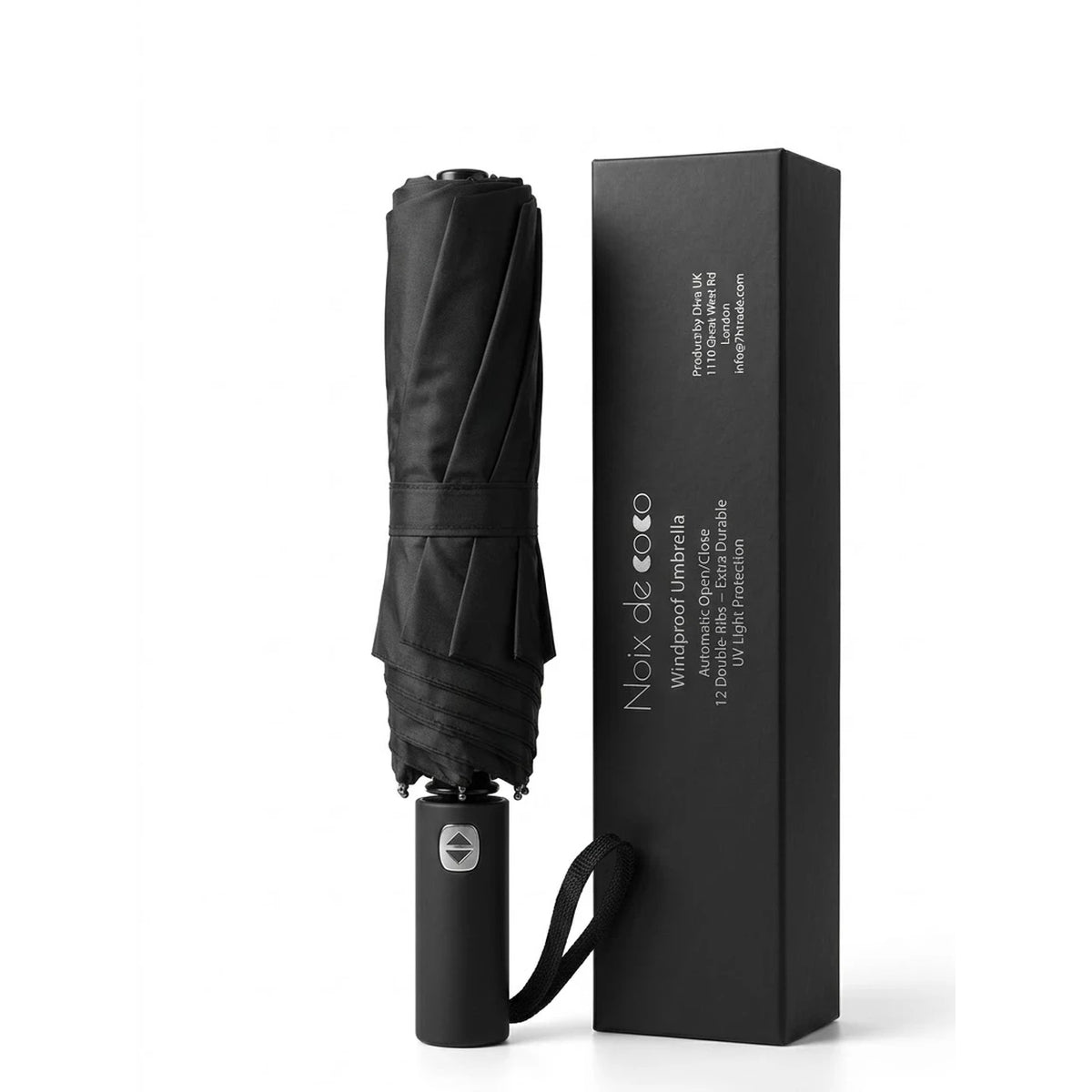 Windproof Automatic Folding Umbrella with Gift Box, 12 Double Ribs