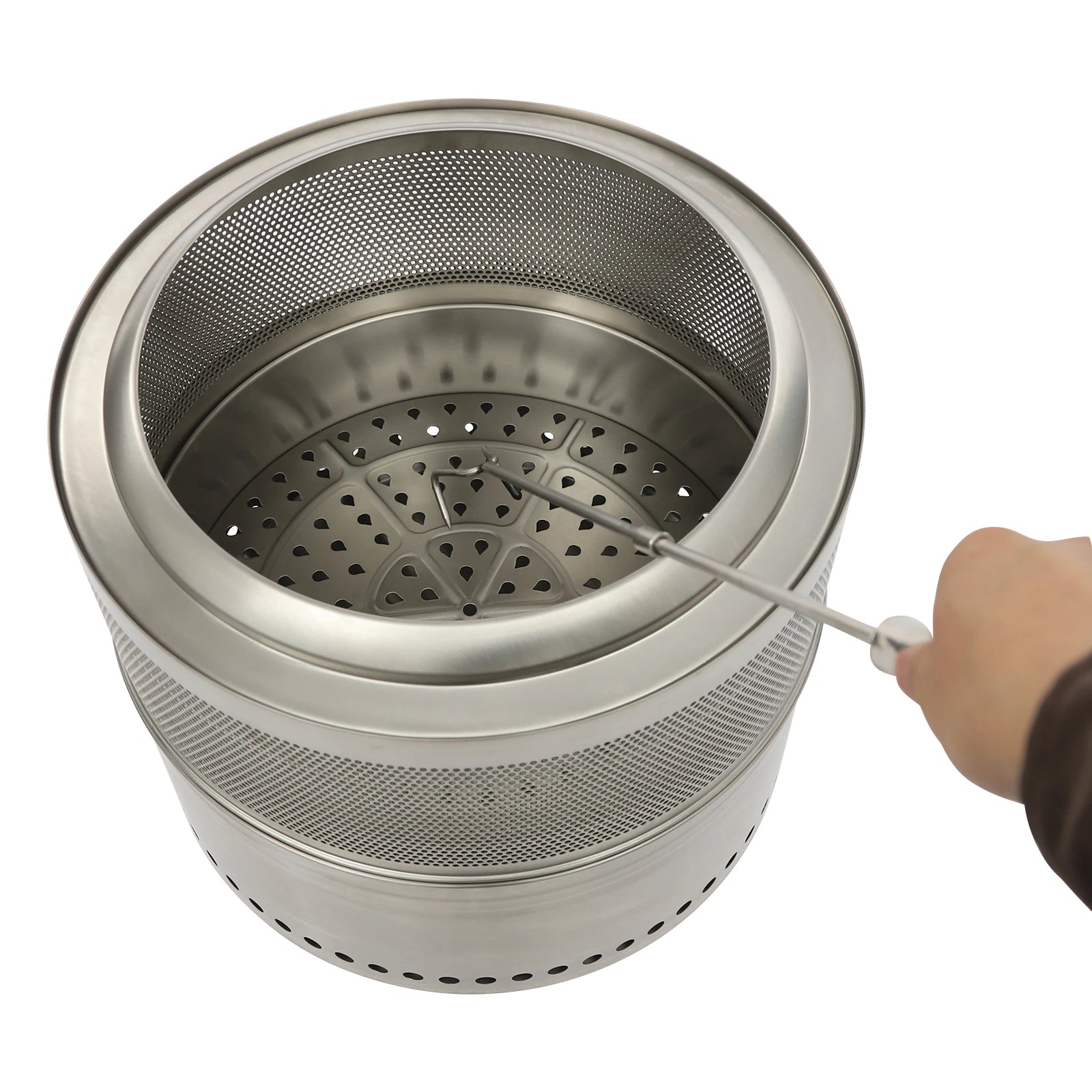 Portable Folding Fire Pit Outdoor Stainless Steel Smokeless Firepit for Camping Backyard Garden