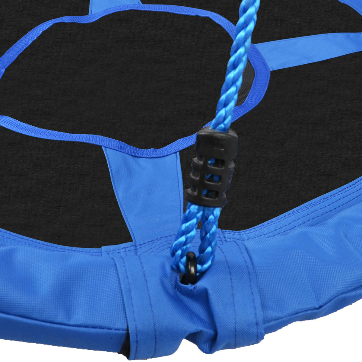 Round Tree Swing 100cm Nest Swing with Steel Frame and Adjustable Ropes 100kg for Ages 3-8