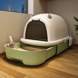 XL Enclosed Cat Litter Box with Pull-Out Drawer & Scoop | Hackerprice®