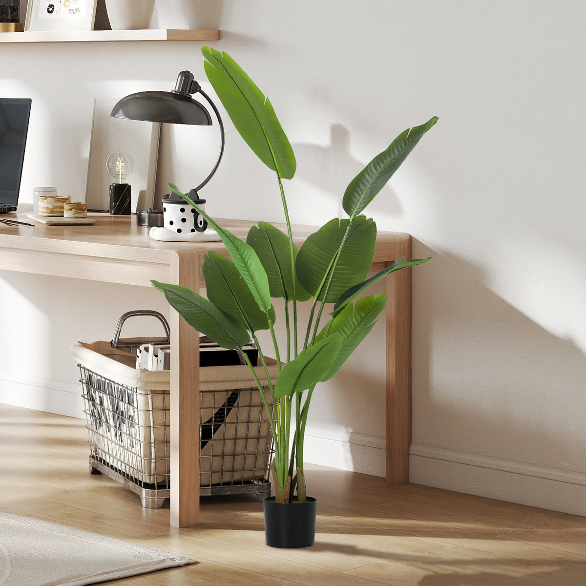 160cm Faux Banana Leaf Tree with Weighted Pot