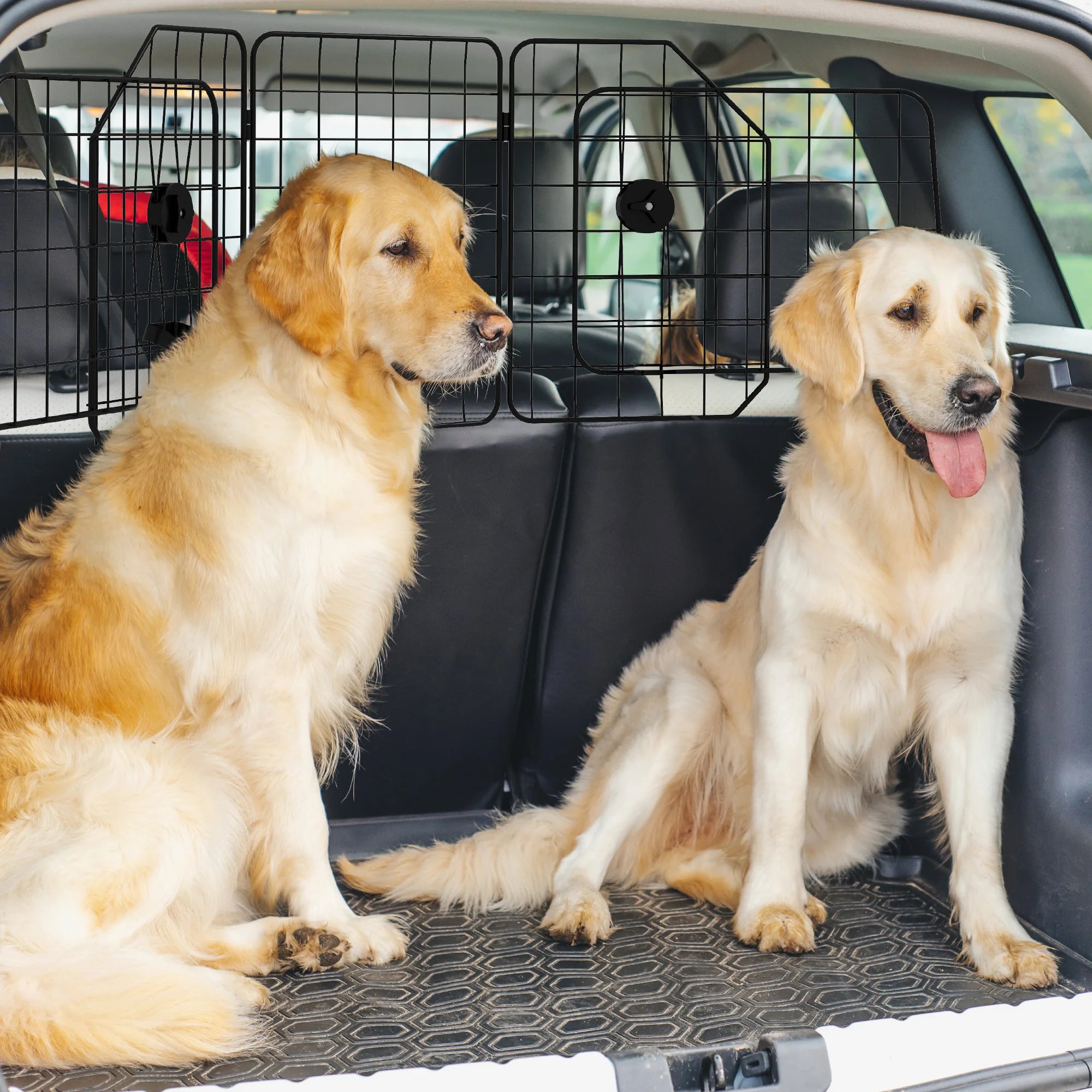 Adjustable Dog Guard Car Barrier for SUVs Vans and Vehicles with Foldable Design for Safe Pet Travel
