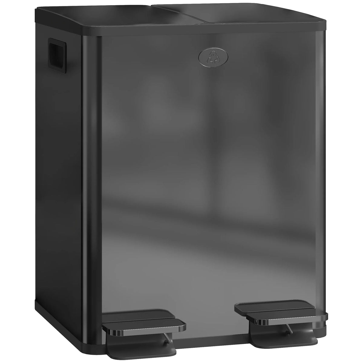 2 x 20L Dual Kitchen Bin Pedal Bin for Recycling and Waste