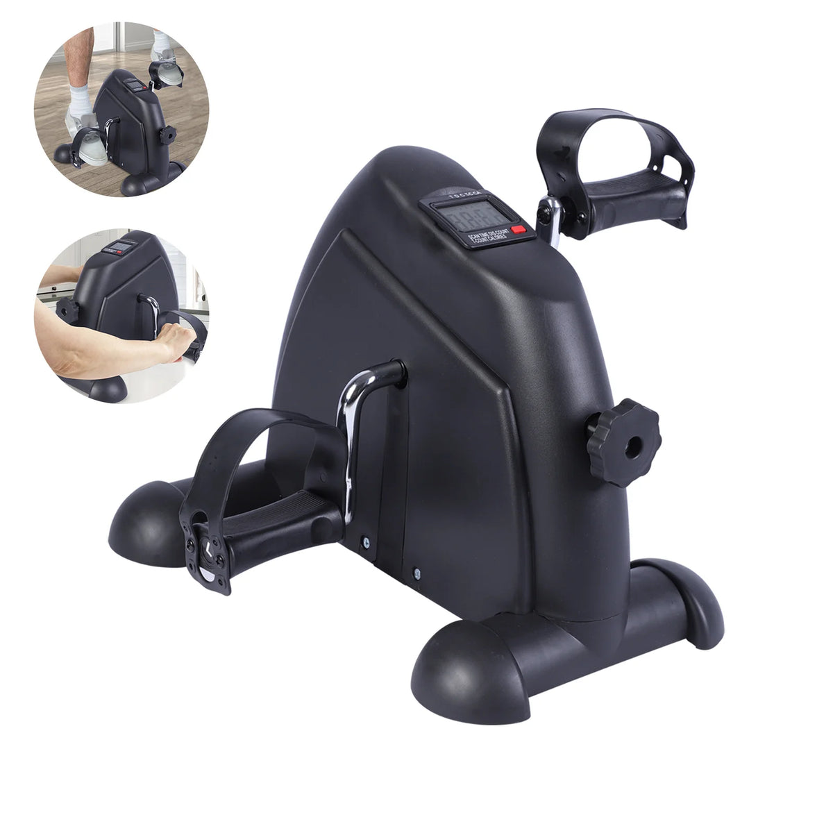 Mini Pedal Exercise Bike Under Desk Portable Cycle Trainer with LCD Display for Home Office