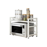Expandable Microwave Shelf Organiser | 42–64cm Adjustable Countertop Rack for Kitchen Storage