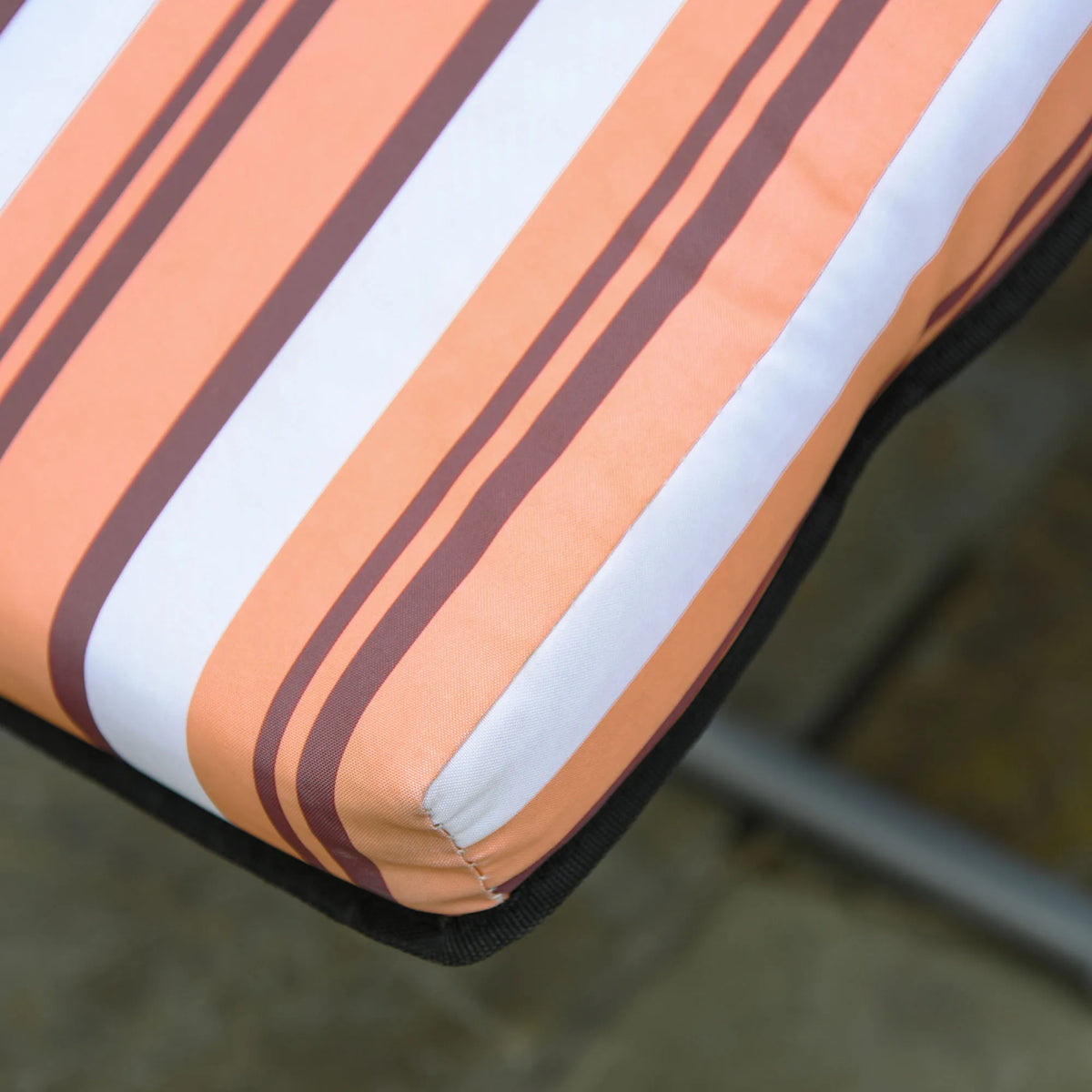 Set of 2 Garden Sun Loungers, Foldable Adjustable Reclining Seats, Orange and White