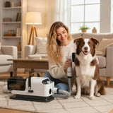 5-in-1 Dog Grooming Vacuum and Dryer with Electric Clipper Quiet Motor and Temperature Control for Home Pet Grooming