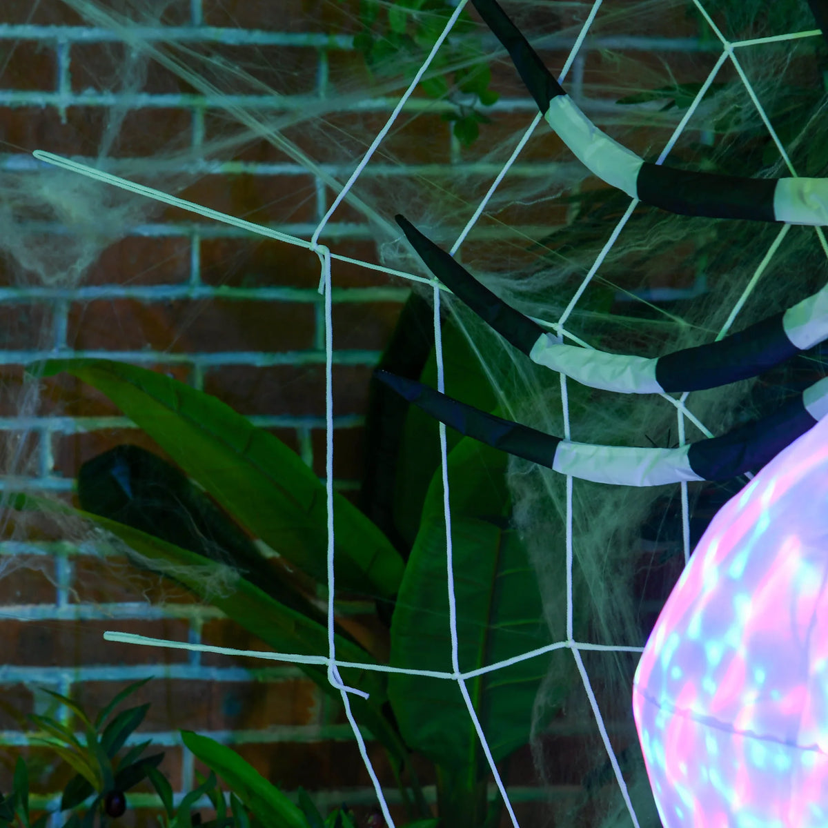 5FT Long Halloween Inflatable Spider, Blow-Up Outdoor LED Garden Display