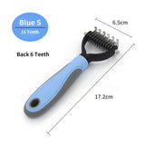 Professional Pet Deshedding Brush | Stainless Steel Fur & Knot Cutter for Dogs & Cats