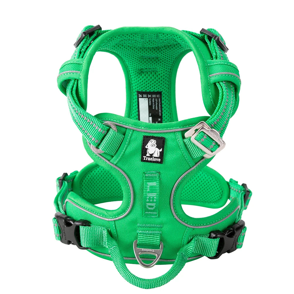 Truelove No Pull Dog Harness Reflective Breathable XS-XL Sizes for Small Medium Large Dogs Night Walking