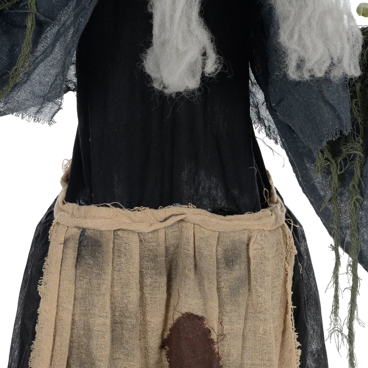 Animated Hunchback Witch Halloween Prop – Moving Head and Shoulders