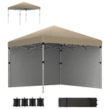 3 x 3m Pop Up Gazebo with 2 Removable Sidewalls, Leg Weight Bags, Ground Pegs and Wheeled Carry Bag for Outdoor Events