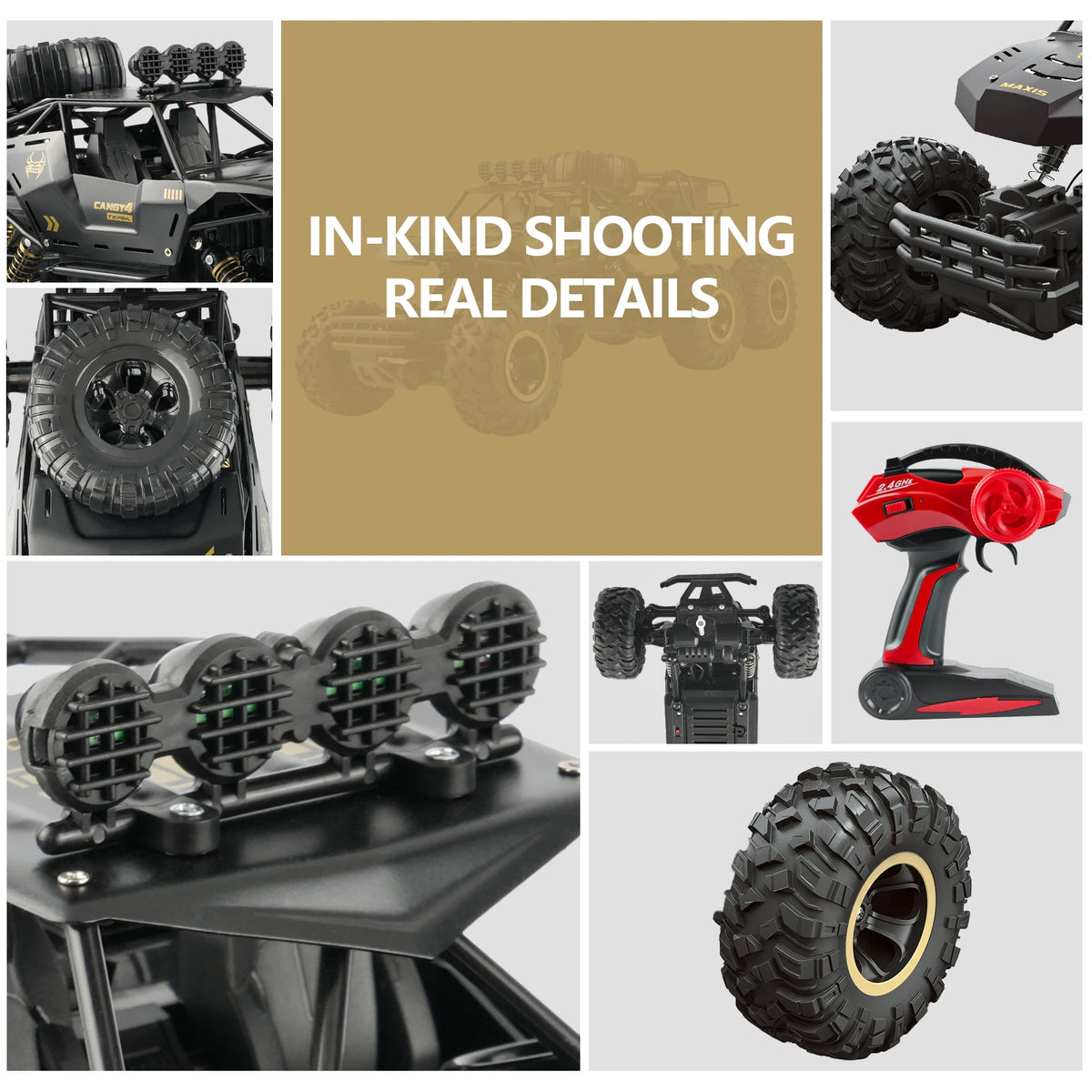 1:12 Scale 4WD RC Car 2.4G Remote Control Buggy 4x4 Off-Road Truck with Metal and ABS Construction for Kids and Adults