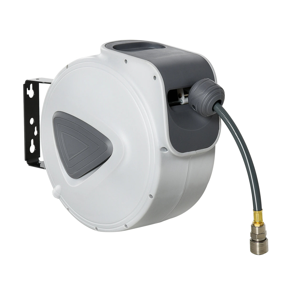 Retractable Air Hose Reel 10m plus 90cm Auto Self Winding Wall Mounted 1/4 Inch with 180 Degree Swivel