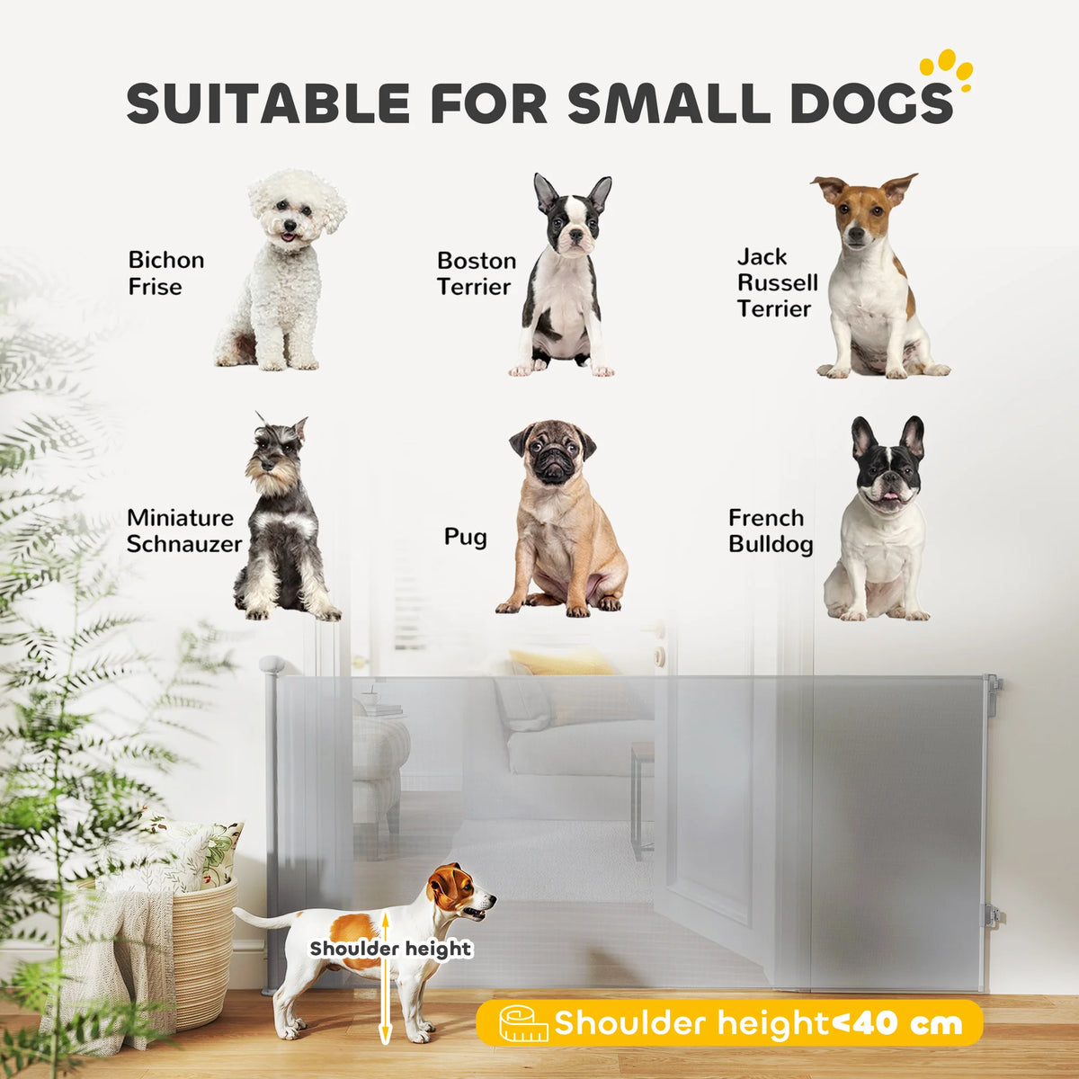 Retractable Stair Gate, Dog Gate Extends Up to 180cm Wide, Grey