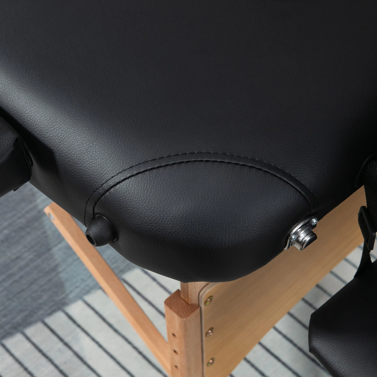 Folding Massage Table with Adjustable Height, Removable Headrest and Carry Bag