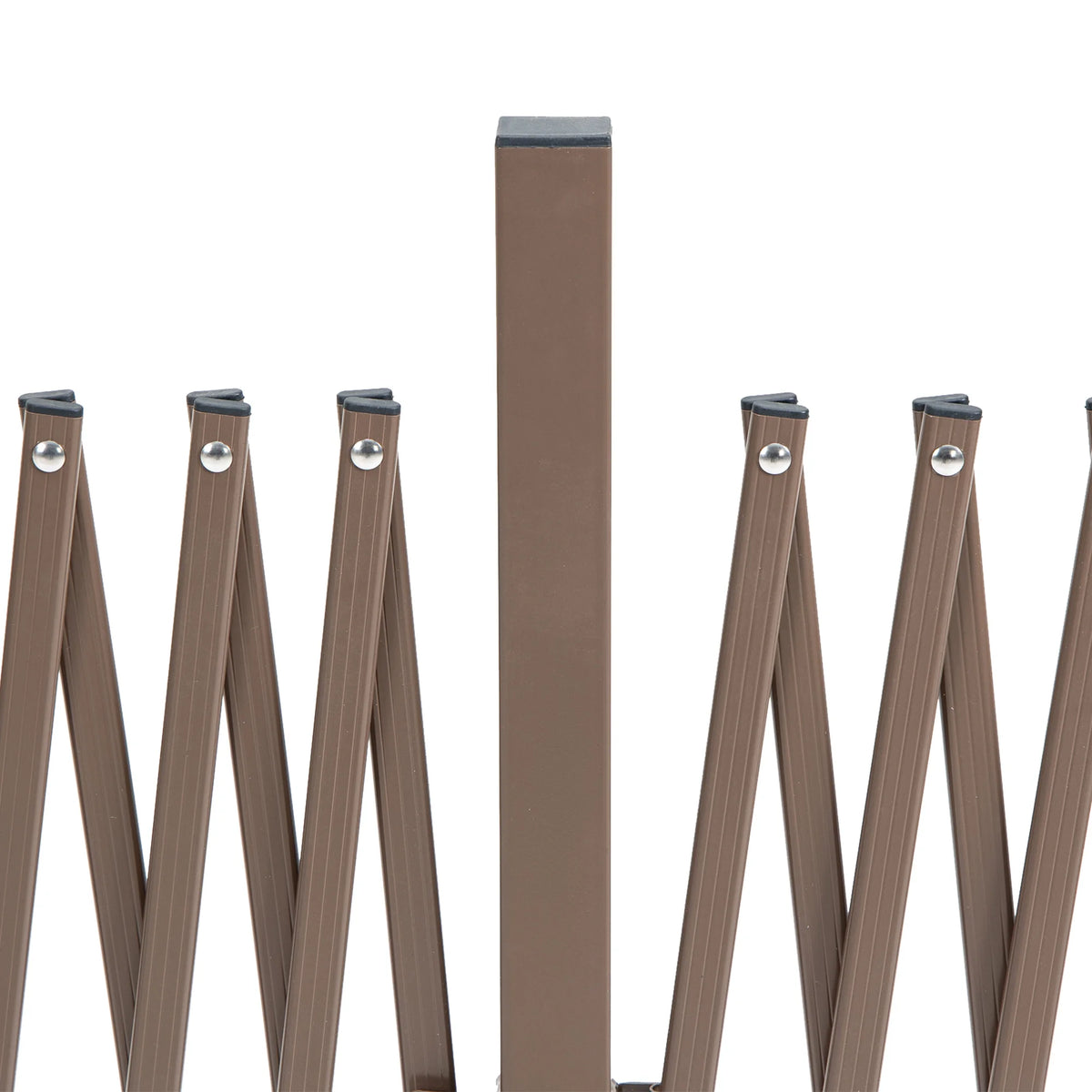 Expanding Fence Panel, Freestanding Aluminium Alloy Trellis Fence with Movable Scissor Grid and Wheel