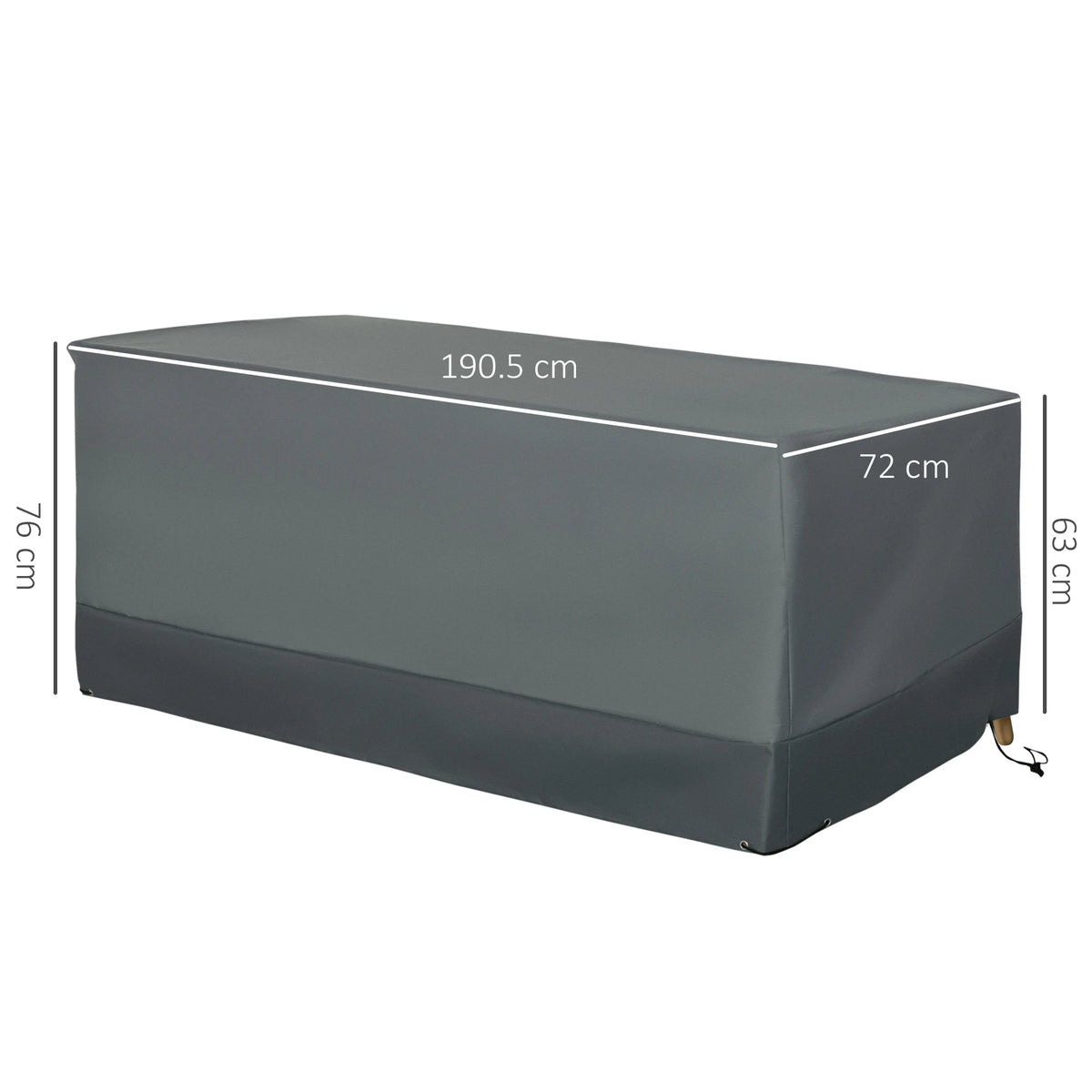 Waterproof Rectangular Garden Furniture Cover, 600D Oxford