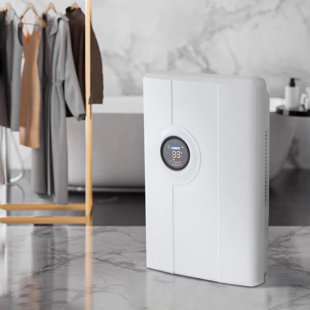 Quiet Dehumidifier with Remote Control, 2L Tank and Drain Hose
