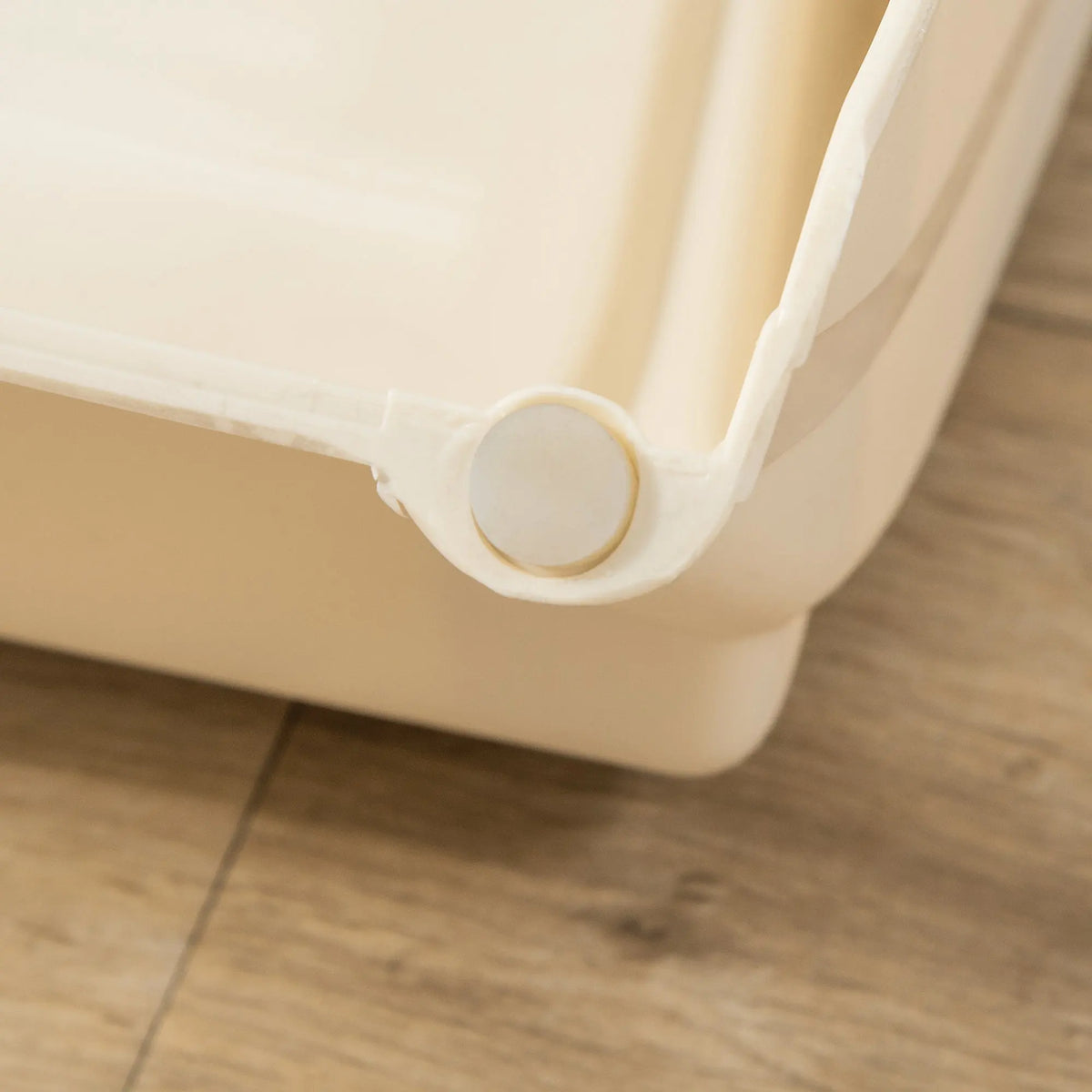 Foldable Pet Stairs with Carpeted Steps for Beds and Sofas, Beige