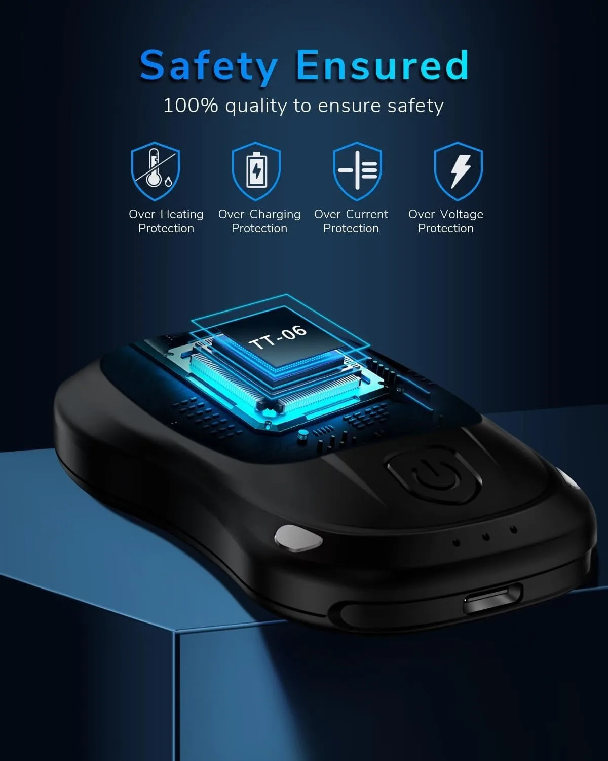 Rechargeable Hand Warmers 2 Pack, 6000mAh with 3 Heat Levels