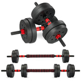6 in 1 Adjustable Dumbbell Barbell Set 30KG 20KG 15KG Kettlebell Push-Up Rack for Home Fitness Strength Training