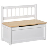 2 in 1 Kids Toy Box Storage Bench Wooden Chest with Safety Lid