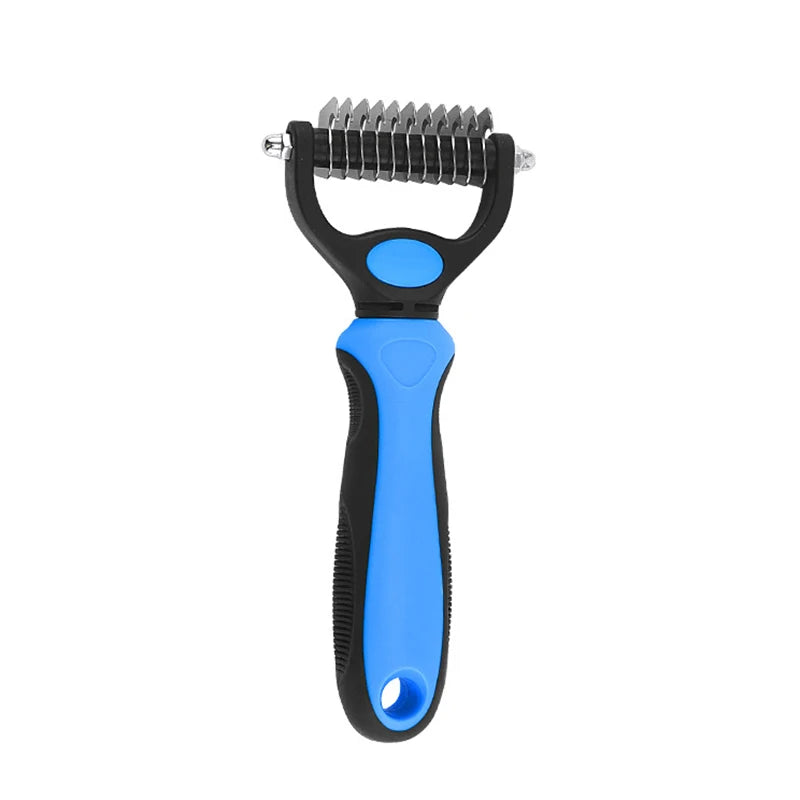 Professional Pet Deshedding Brush | Stainless Steel Fur & Knot Cutter for Dogs & Cats