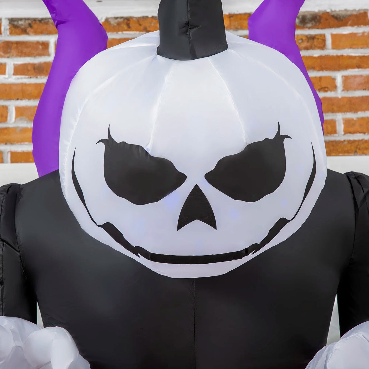 7ft Inflatable Halloween Horned Ghost with LED and Flame Lights