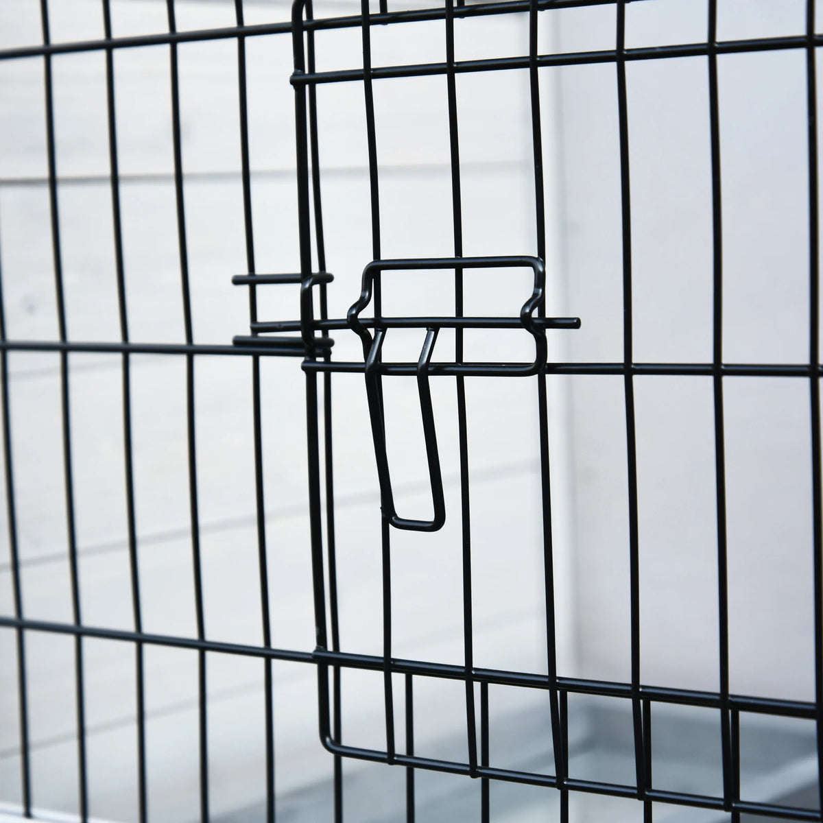 2 Tier Rabbit Hutch 108x45x78cm Fir Wood Guinea Pig Cage with Ramp Removable Tray and Openable Roof Grey