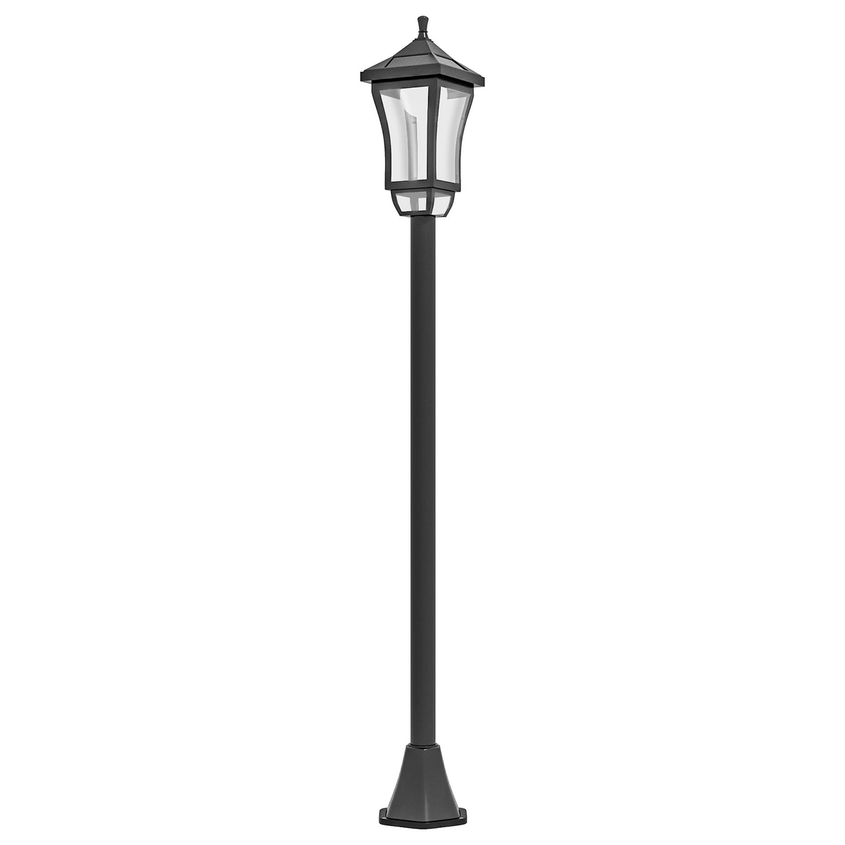 Solar Garden Lamp Post 1.3m LED Outdoor Light IP44 Dusk to Dawn with 6 Hour Run Time Ground Spike