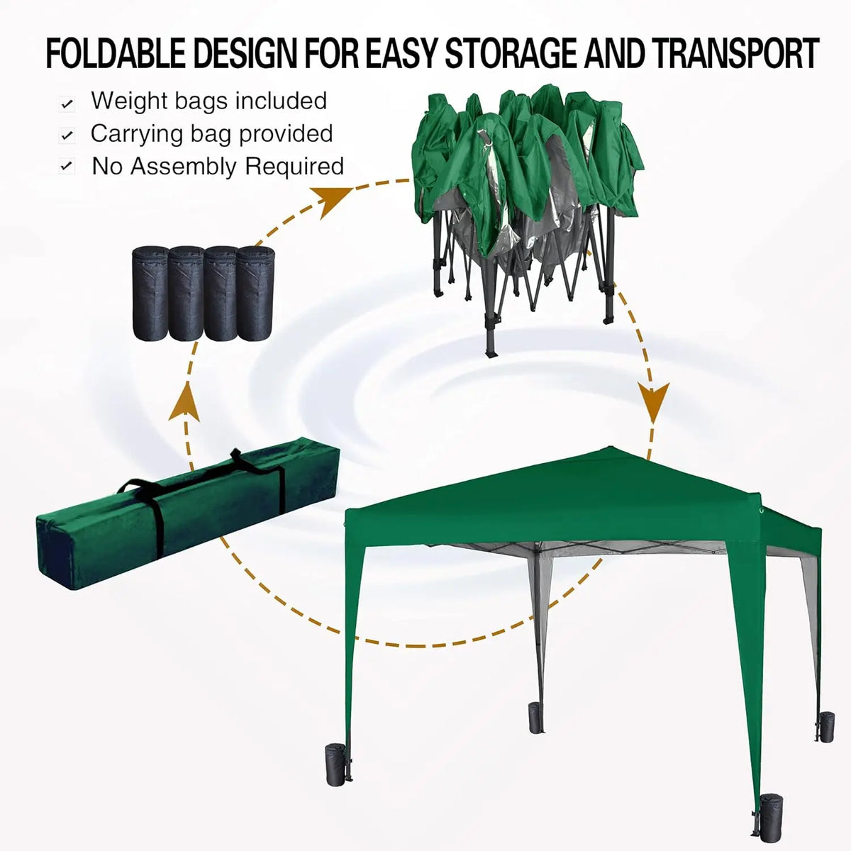 3x3M Pop Up Gazebo Waterproof Outdoor Garden Canopy Shelter