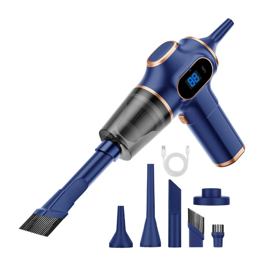 Mini Wireless Car Vacuum Cleaner 60W Cordless Handheld HEPA Bagless for Car Home Sofa Carpet Office