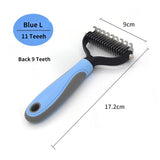 Professional Pet Deshedding Brush | Stainless Steel Fur & Knot Cutter for Dogs & Cats