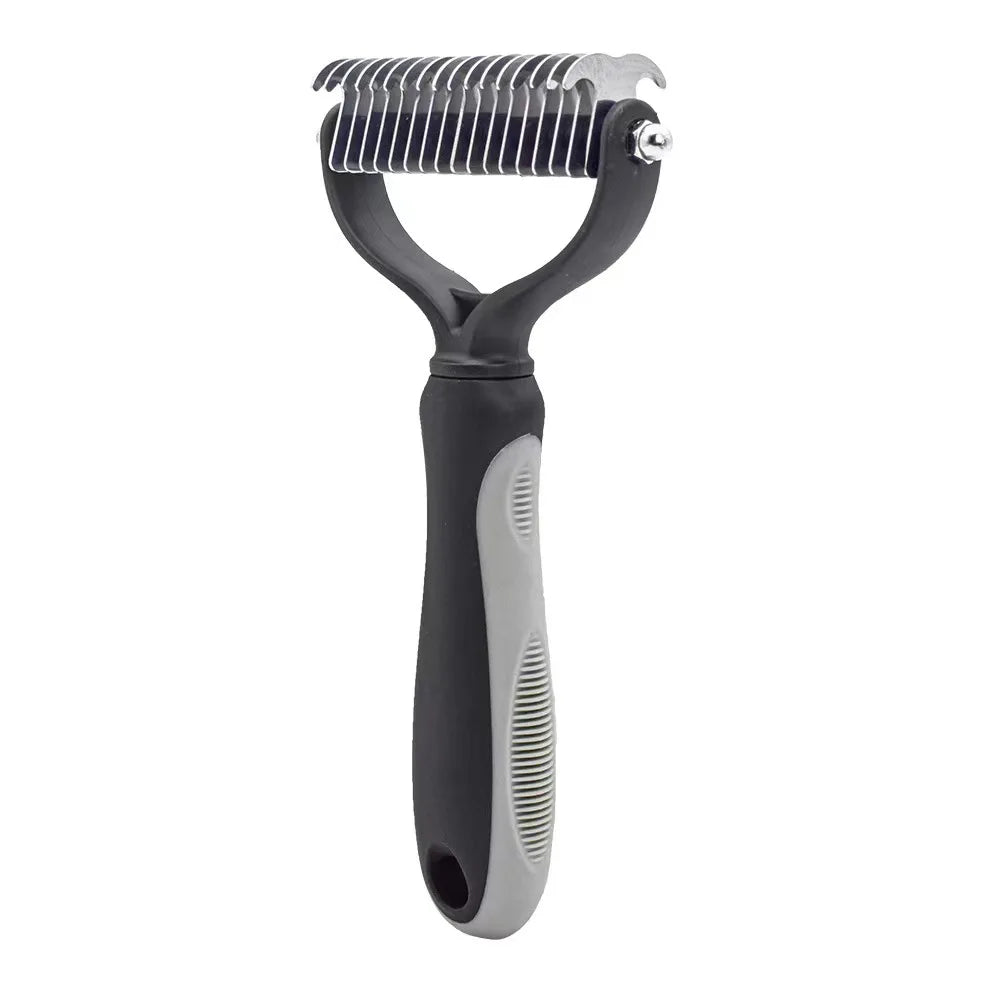 Professional Pet Deshedding Brush | Stainless Steel Fur & Knot Cutter for Dogs & Cats