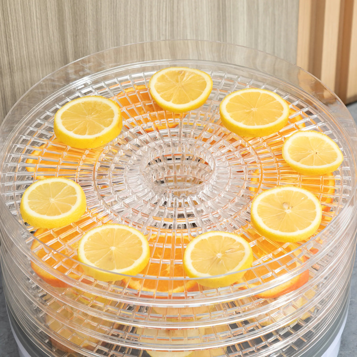 5-Tier Food Dehydrator with Adjustable Temperature, 245W, White