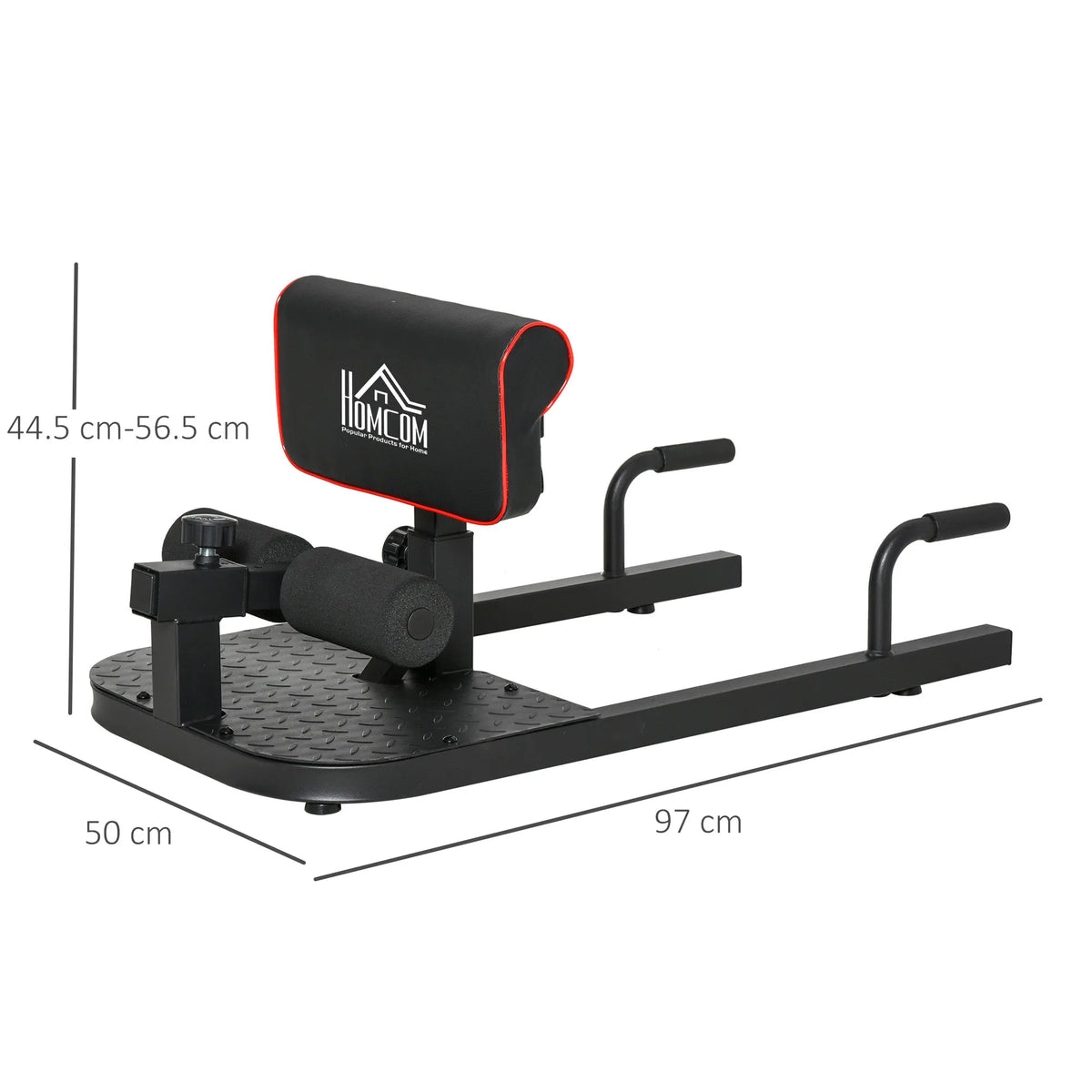 3-in-1 Squat Machine for Squats, Sit-Ups and Push-Ups, Black