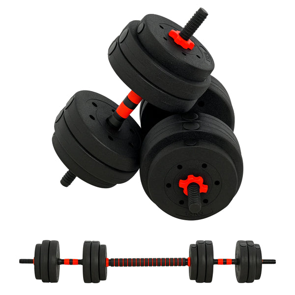 25kg 2-in-1 Adjustable Dumbbell & Barbell Weight Set