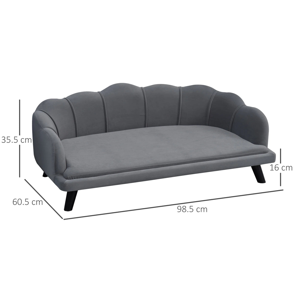 Dog Sofa, Pet Couch Bed for Medium, Large Dogs w/ Legs, Cushion