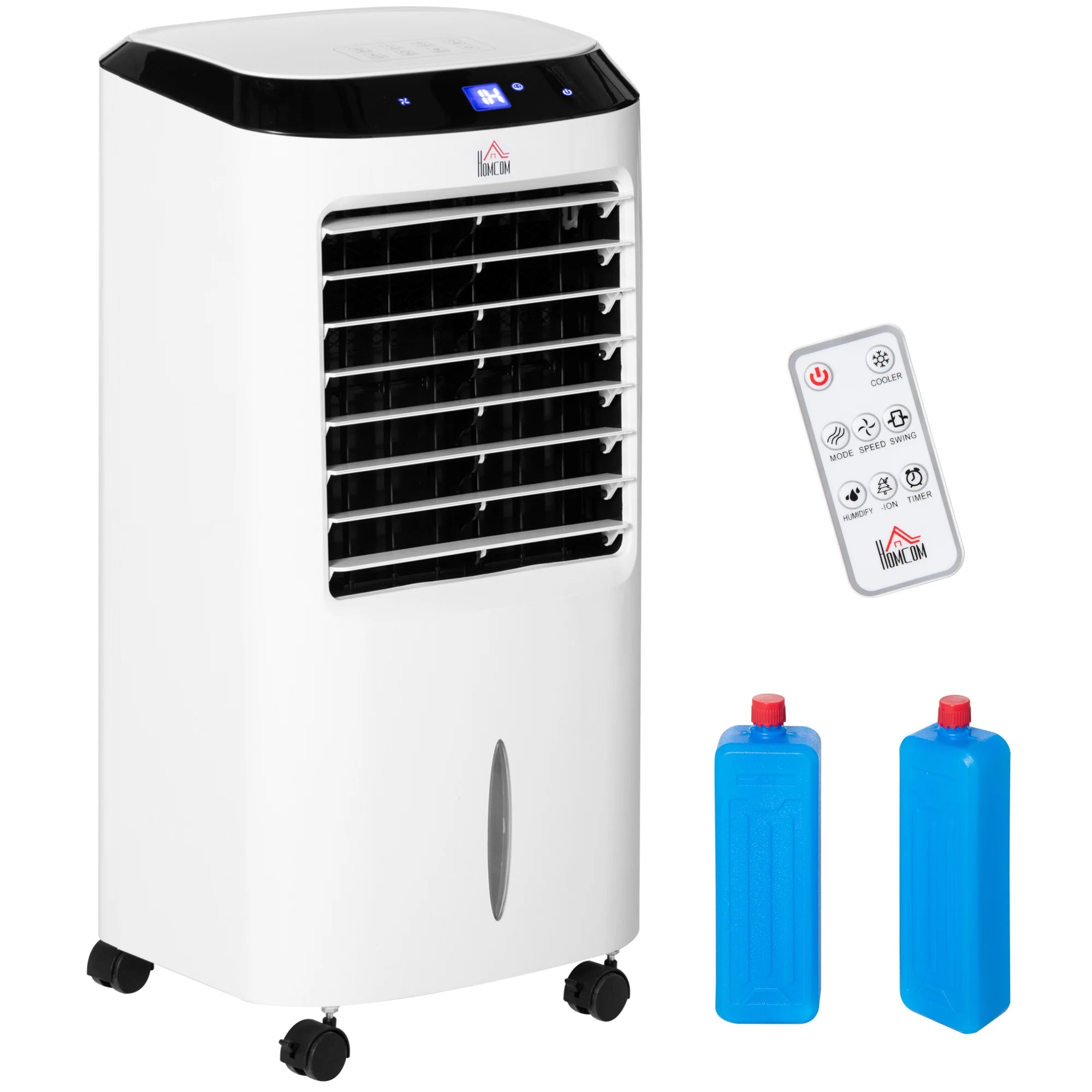 Portable Air Cooler with Ice Cooling & Humidifier – 3 Speed Fan with Remote Control
