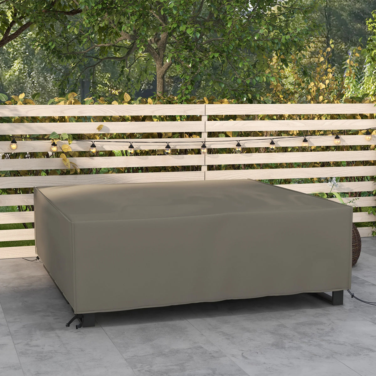 Garden Furniture Set Cover 230 x 230 x 70cm, 600D Oxford Square Patio Cover, Grey