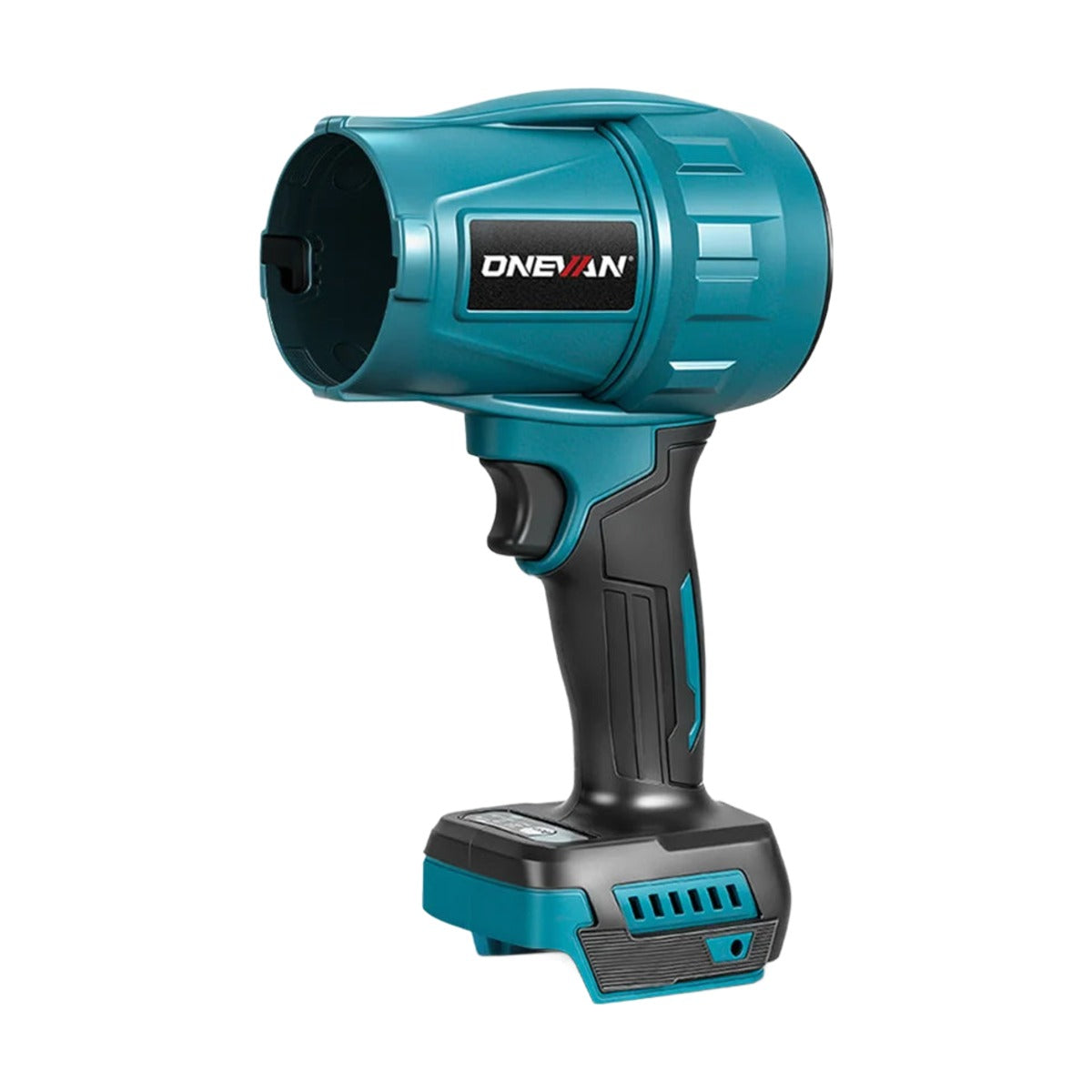 Brushless cordless turbo jet blower on a white background