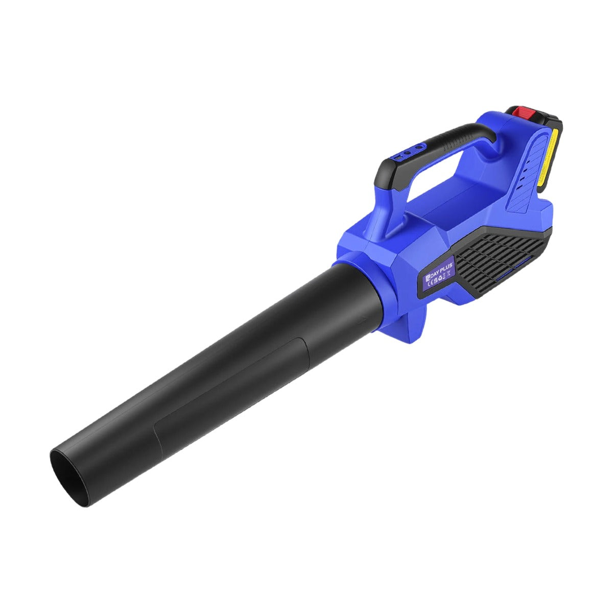 21V cordless leaf blower on a white background